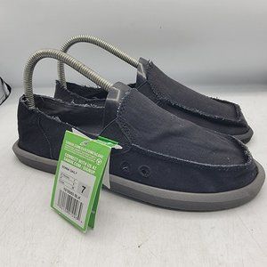 Sanuk Donna Daily Womens 7 Black Slip On Loafer Shoes Casual Walking Comfort